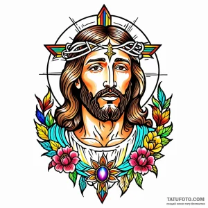 Jesus christ, tattoo flash sheet design, line… — эскиз тату (№1749017364_0, 04.06.2025 06:09) — Tatufoto.com