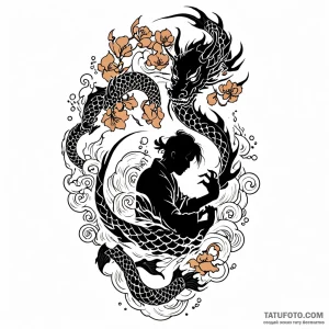 Man (silhouette/figure), artistic tattoo sket… — эскиз тату (№1749018831_0, 04.06.2025 06:33) — Tatufoto.com