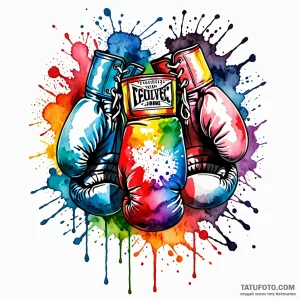 Boxing gloves, concept art for tattoo, vibran… — эскиз тату (№1749020839_0, 04.06.2025 07:07) — Tatufoto.com