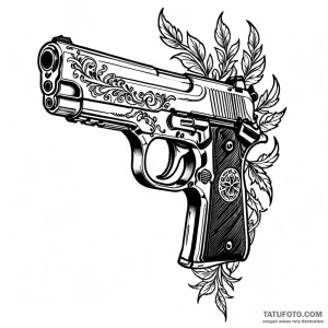 Pistol — эскиз тату (№1749023095_1, 04.06.2025 07:44) — Tatufoto.com