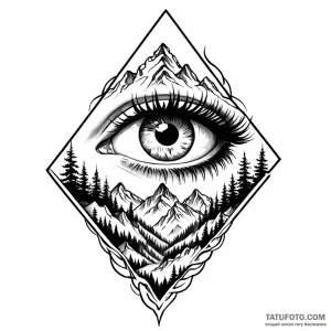 Eye mountain — эскиз тату (№1749023390_1, 04.06.2025 07:49) — Tatufoto.com