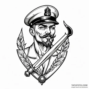 Straight razor, concept art for tattoo, black… — эскиз тату (№1749033612_0, 04.06.2025 10:40) — Tatufoto.com