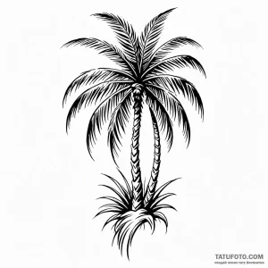 Palm tree — эскиз тату (№1749044746_1, 04.06.2025 13:45) — Tatufoto.com