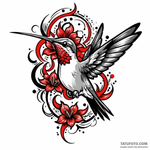 Hummingbird, tattoo flash sheet design, black… — эскиз тату (№1749046836_1, 04.06.2025 14:20) — Tatufoto.com
