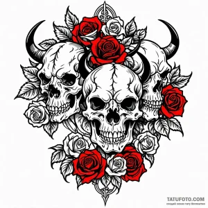 Buffalo, concept art for tattoo, chicano tatt… — эскиз тату (№1749047840_1, 04.06.2025 14:37) — Tatufoto.com