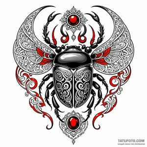 Scarab, tattoo flash sheet design, ornamental… — эскиз тату (№1749048059_1, 04.06.2025 14:40) — Tatufoto.com