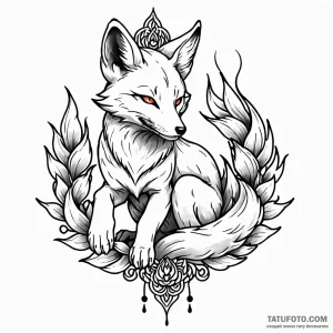 Kitsune — эскиз тату (№1749048353_0, 04.06.2025 14:45) — Tatufoto.com