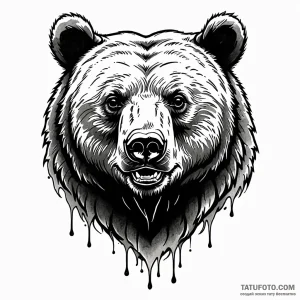 Bear, artistic tattoo sketch, realistic black… — эскиз тату (№1749049384_0, 04.06.2025 15:03) — Tatufoto.com