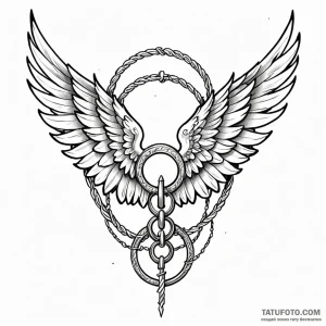 Hermes’ wings, tattoo line art, on a clean wh… — эскиз тату (№1749052120_0, 04.06.2025 15:48) — Tatufoto.com