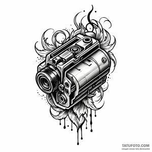Cartridge, ink illustration for tattoo, reali… — эскиз тату (№1749052630_0, 04.06.2025 15:57) — Tatufoto.com