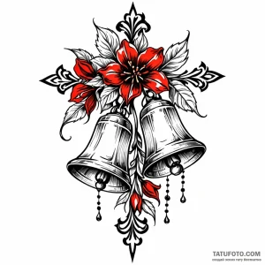 Bells (flower), artistic tattoo sketch, on a… — эскиз тату (№1749055634_0, 04.06.2025 16:47) — Tatufoto.com