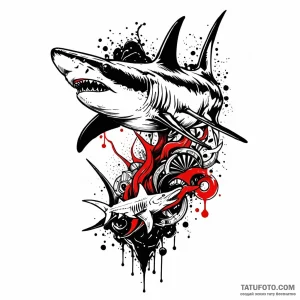 Hammerhead shark, tattoo sketch design, on a… — эскиз тату (№1749056908_0, 04.06.2025 17:08) — Tatufoto.com