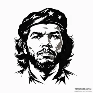 Che guevara, ink illustration for tattoo, on… — эскиз тату (№1749058373_1, 04.06.2025 17:32) — Tatufoto.com