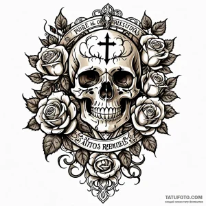 Coat of arms, artistic tattoo sketch, sepia t… — эскиз тату (№1749063171_0, 04.06.2025 18:52) — Tatufoto.com
