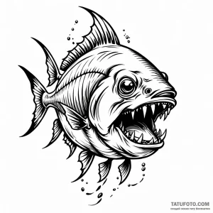 Piranha — эскиз тату (№1749077107_0, 04.06.2025 22:45) — Tatufoto.com