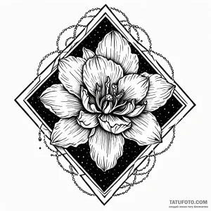 Narcissus, tattoo line art, dotwork tattoo st… — эскиз тату (№1749077179_1, 04.06.2025 22:46) — Tatufoto.com