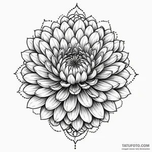 Chrysanthemum, tattoo flash sheet design, bla… — эскиз тату (№1749122122_0, 05.06.2025 11:15) — Tatufoto.com