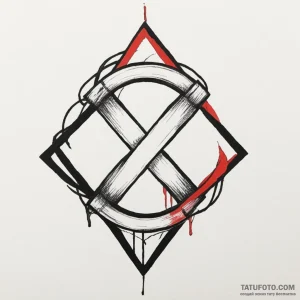 Lgbt symbol, tattoo line art, dynamic composi… — эскиз тату (№1749127983_0, 05.06.2025 12:53) — Tatufoto.com