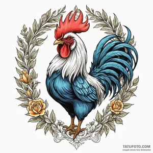 Rooster, tattoo line art, clean lines, crisp… — эскиз тату (№1749128683_1, 05.06.2025 13:04) — Tatufoto.com