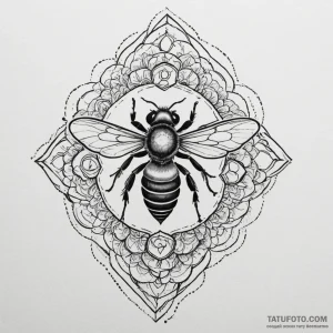 Honeycomb, tattoo line art, fine lines, delic… — эскиз тату (№1749138339_1, 05.06.2025 15:45) — Tatufoto.com