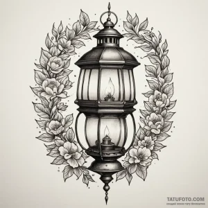 Lantern, tattoo line art, subtle drop shadow,… — эскиз тату (№1749144685_1, 05.06.2025 17:31) — Tatufoto.com
