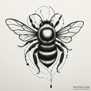 Bumblebee, tattoo drawing outline, minimalist… — эскиз тату (№1749145874_0, 05.06.2025 17:51) — Tatufoto.com