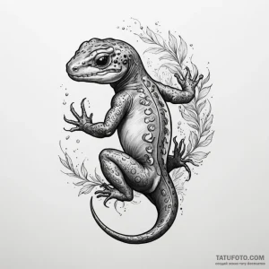 Salamander — эскиз тату (№1749147823_0, 05.06.2025 18:23) — Tatufoto.com