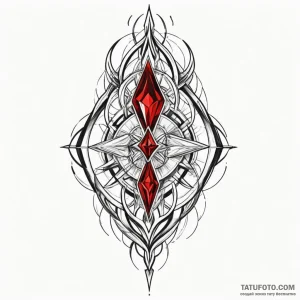 Crystal, concept art for tattoo, linework tat… — эскиз тату (№1749150995_0, 05.06.2025 19:16) — Tatufoto.com