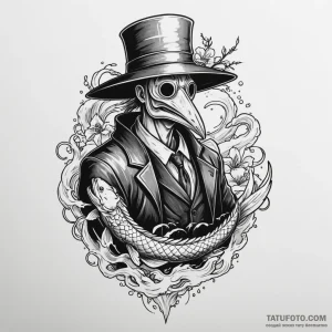 Plague doctor, tattoo flash sheet design, on… — эскиз тату (№1749151617_0, 05.06.2025 19:26) — Tatufoto.com
