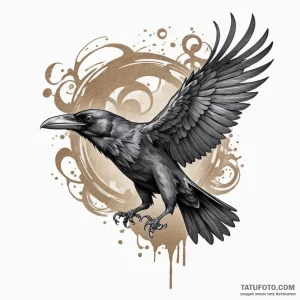 Black raven, tattoo flash sheet design, new s… — эскиз тату (№1749151893_1, 05.06.2025 19:31) — Tatufoto.com