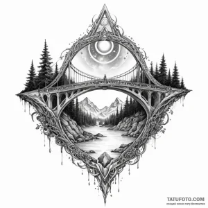 Bifrost bridge — эскиз тату (№1749160246_0, 05.06.2025 21:50) — Tatufoto.com
