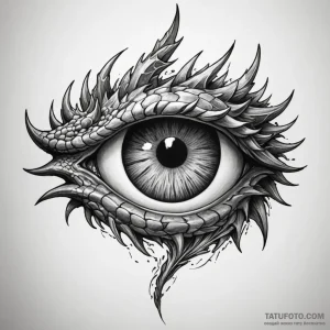 Dragon’s eye (closeup) — эскиз тату (№1749163968_0, 05.06.2025 22:52) — Tatufoto.com