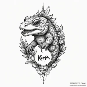 Kappa — эскиз тату (№1749165223_0, 05.06.2025 23:13) — Tatufoto.com