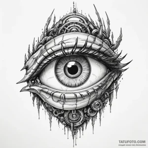 Cyborg eye — эскиз тату (№1749168650_0, 06.06.2025 00:10) — Tatufoto.com