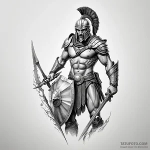 Spartan warrior (is there, but can be in a ph… — эскиз тату (№1749176012_0, 06.06.2025 02:13) — Tatufoto.com