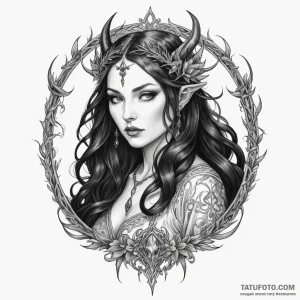 Morgan le fay — эскиз тату (№1749195044_1, 06.06.2025 07:30) — Tatufoto.com