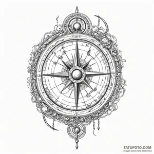 Astrolabe — эскиз тату (№1749201105_0, 06.06.2025 09:11) — Tatufoto.com