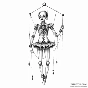 Marionette with cut strings — эскиз тату (№1749205672_1, 06.06.2025 10:27) — Tatufoto.com