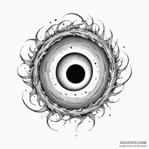 Black hole — эскиз тату (№1749218112_0, 06.06.2025 13:55) — Tatufoto.com