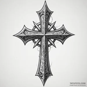 A templar knight’s cross — эскиз тату (№1749253889_0, 06.06.2025 23:51) — Tatufoto.com