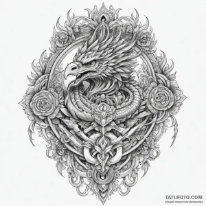 Quetzalcoatl, tattoo flash sheet design, on w… — эскиз тату (№1749265582_0, 07.06.2025 03:06) — Tatufoto.com
