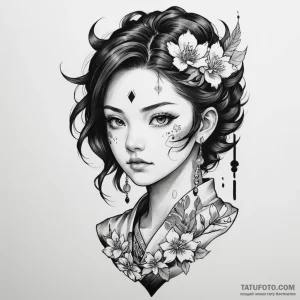 Tanjiro’s hanafuda earrings from demon slayer… — эскиз тату (№1749273355_0, 07.06.2025 05:15) — Tatufoto.com