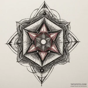 Metatron’s cube, tattoo drawing outline, styl… — эскиз тату (№1749280759_0, 07.06.2025 07:19) — Tatufoto.com