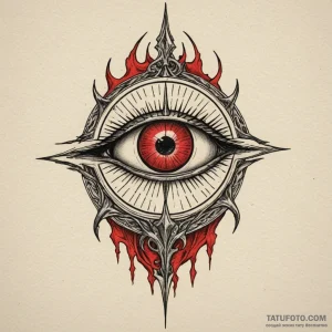 The eye of sauron, concept art for tattoo, ol… — эскиз тату (№1749285271_0, 07.06.2025 08:34) — Tatufoto.com