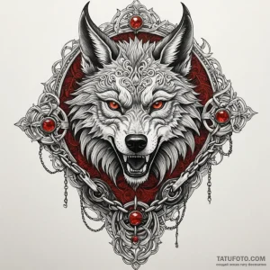 Fenrir breaking his chains, tattoo sketch des… — эскиз тату (№1749290630_0, 07.06.2025 10:03) — Tatufoto.com