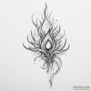 Will-o’-the-wisp, ink illustration for tattoo… — эскиз тату (№1749308995_1, 07.06.2025 15:09) — Tatufoto.com