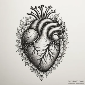 Anatomical heart made of crystal, concept art… — эскиз тату (№1749324237_0, 07.06.2025 19:23) — Tatufoto.com