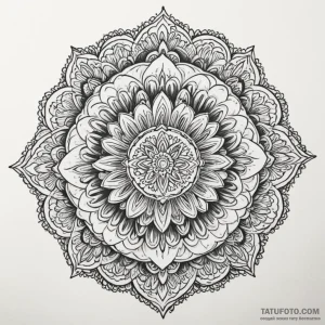 A mandala pattern (is there, but can be half-… — эскиз тату (№1749341385_0, 08.06.2025 00:09) — Tatufoto.com