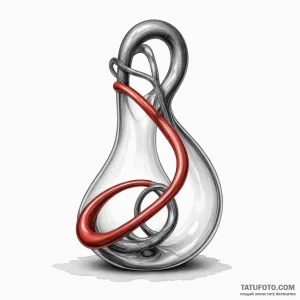 Klein bottle, ink illustration for tattoo, no… — эскиз тату (№1749350266_1, 08.06.2025 02:37) — Tatufoto.com
