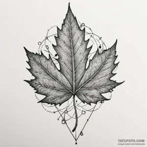 Autumn leaf crumbling, tattoo sketch design,… — эскиз тату (№1749352413_1, 08.06.2025 03:13) — Tatufoto.com